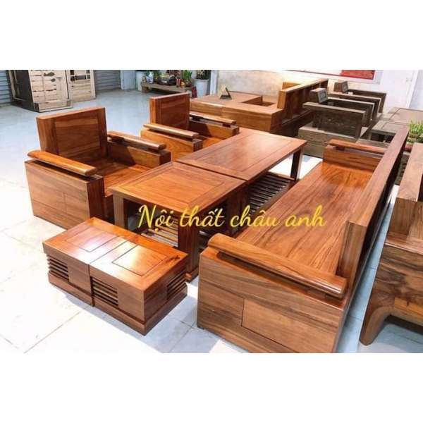 Bộ bàn ghế đối hương xám tại nhà bác nguyện ở diễn mỹ diễn châu nghệ an FB 035